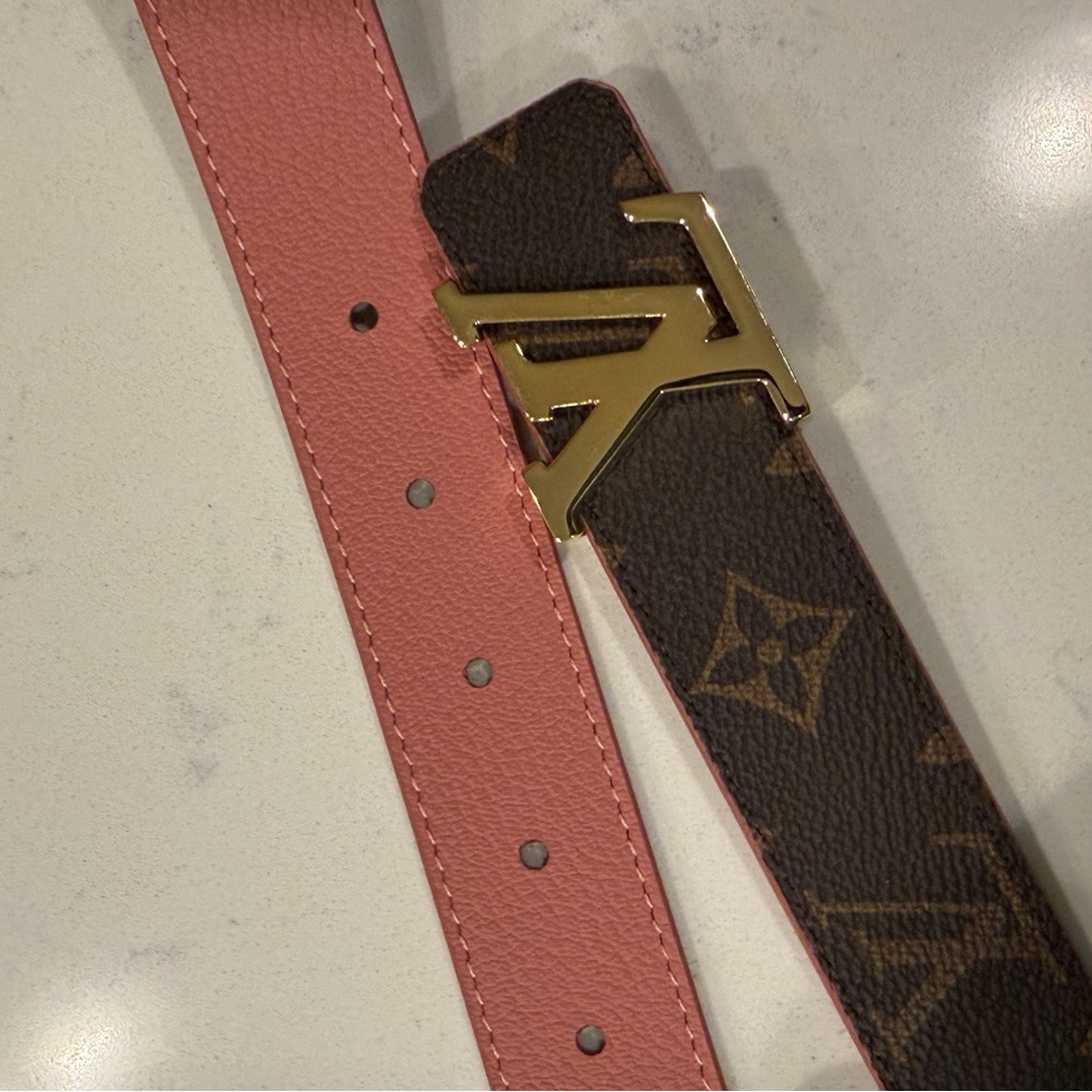 Like new Louis Vuitton Monogram Brown and Pink Belt women’s 90/36 reversible - Picture 4 of 5